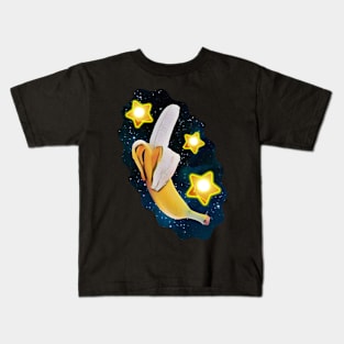 Space banana universe fruit Kids T-Shirt